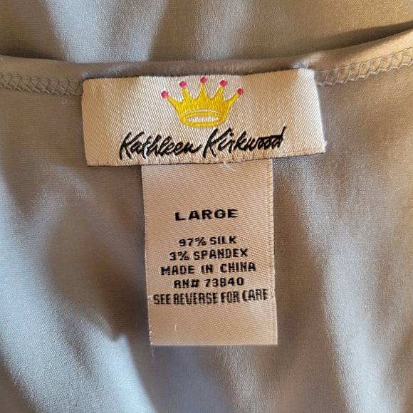 Kathleen Kirkwood Pale Blue w/Lace Trim Tank LGR - Picture 4 of 4